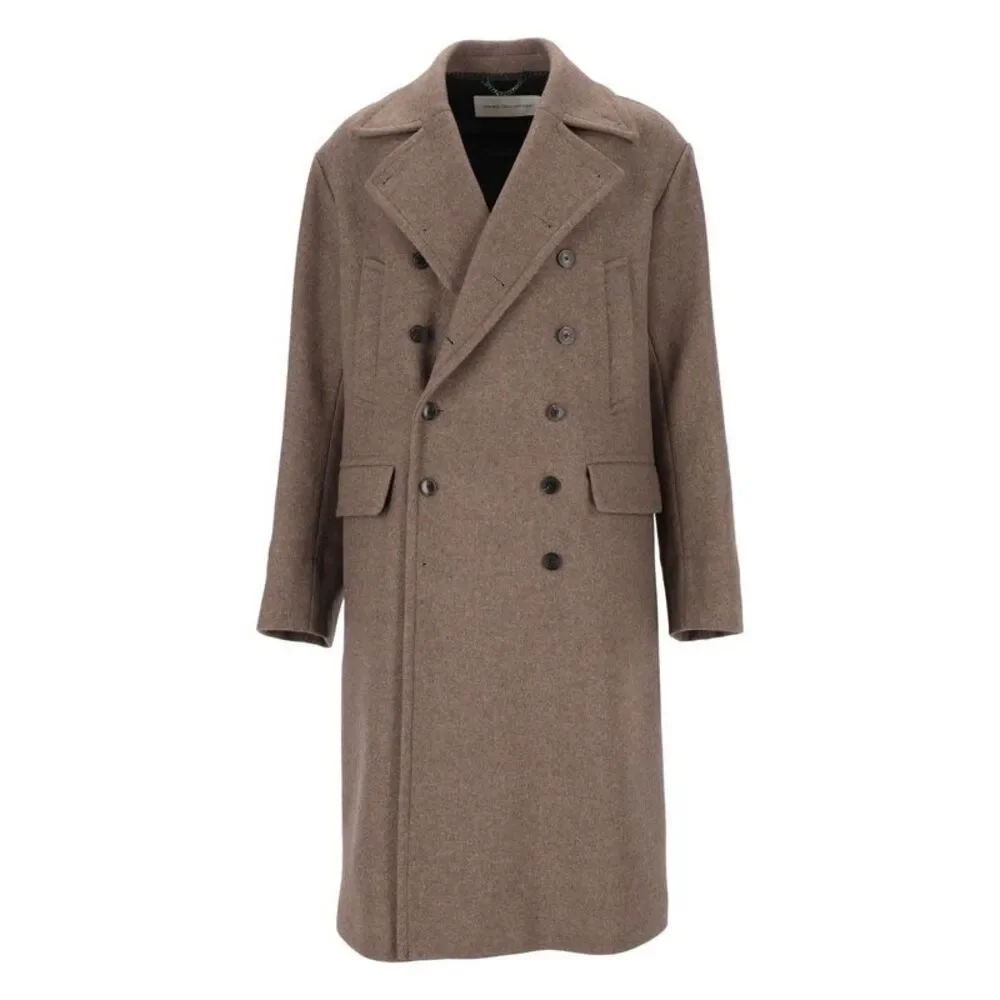 Dries Van Noten Men Oversized Double-Breasted Wool Coat